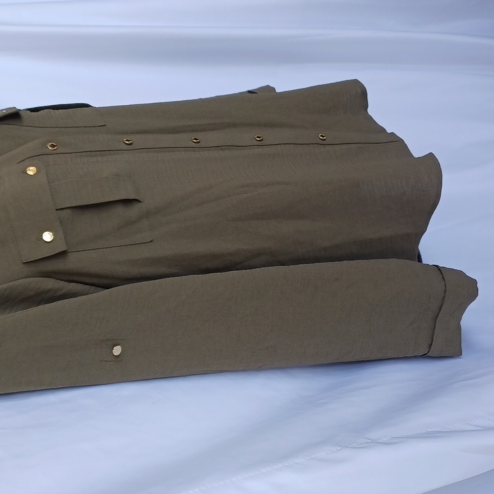 Calvin Klein Textured Roll Tab Button Down Shirt,… - image 3